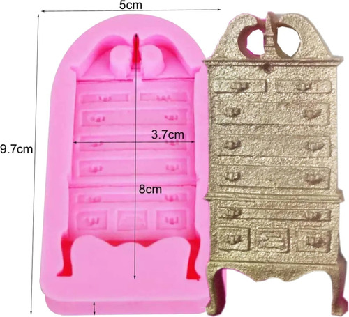 Molde Silicón Fondant/ Resina/ Pasta/ Armario