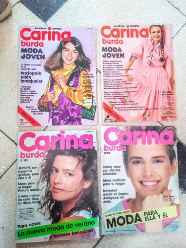 Cuatro Revistas Carina De Burda De Inicios De Los 80