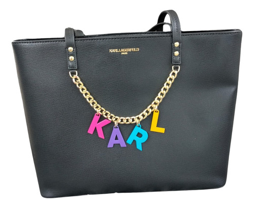 Tote Karl Lagerfeld Mediana Con Strap Original.