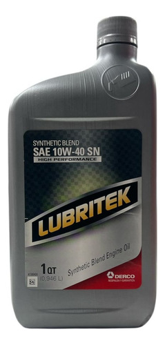 Aceite 10w40 Lubritek 3. 784 Litros Sintetico