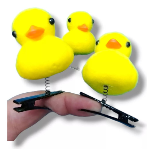 12 Horquilla Broche Pato Pollito Para Cabello 