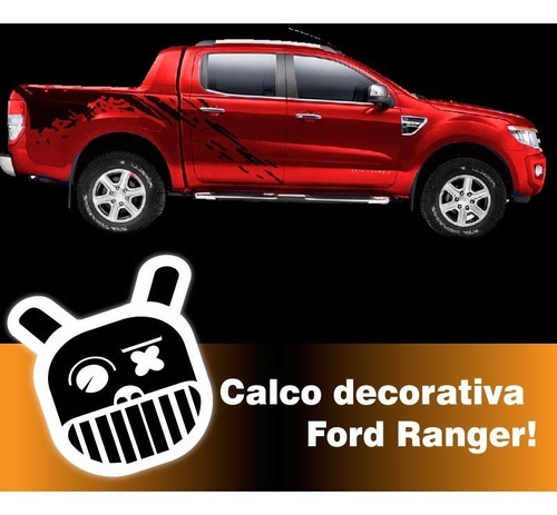 Calco Ploteo Lateral Mud Ford Ranger M Calcomania Vinilo