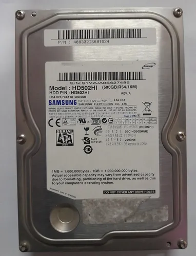 Disco Duro Hdd Samsung Hd502hi 500gb Sata