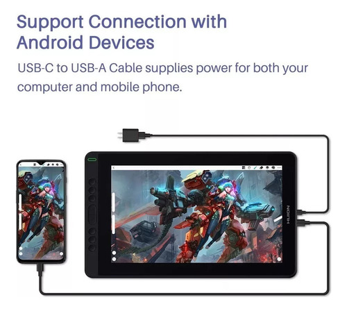 Soporte De Cable Completo Huion Usb3.12pcs Type-c To Usb-a