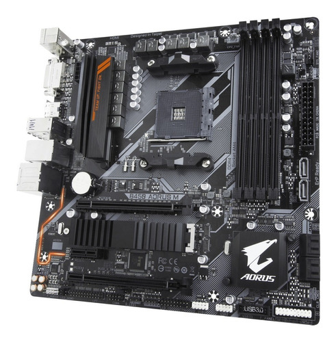Imagen 3 de 7 de Motherboard Gigabyte B450 Aorus M Am4