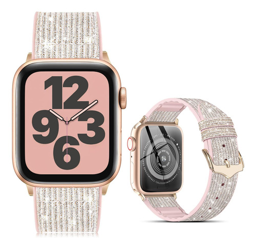 Malla Para Apple Watch 38/40mm Ctbb Glitter Silver Rose Gold