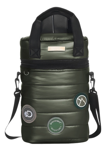 Bolso Matero Mochila Morral Ajustable Porta Termo Mate Color Verde 16070