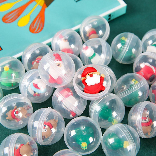 3 Huevos De Navidad De Juguete, Con Figuras En Miniatura,