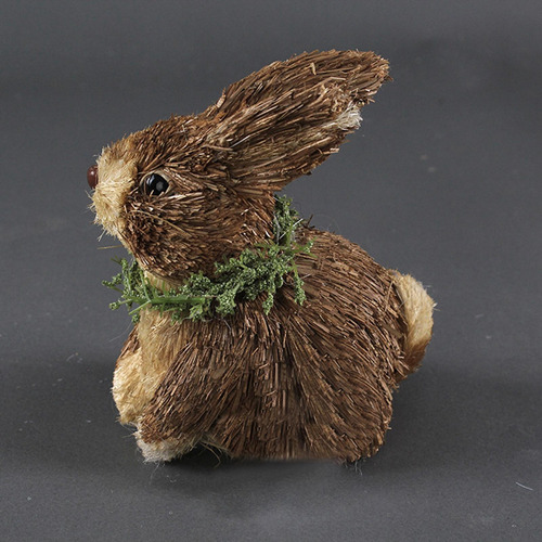 Estatua De Conejo De Paja, Figura Creativa De De Pascua Para