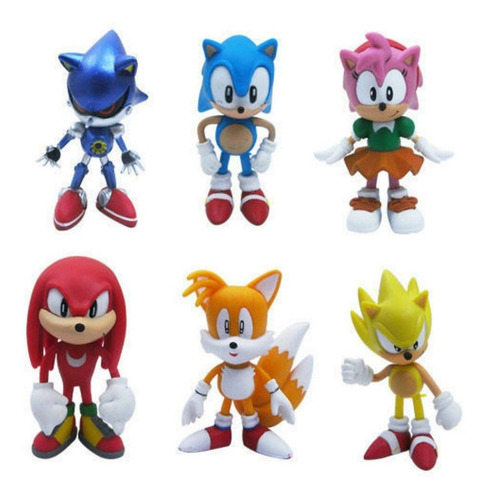 Figuras De Sonic (set 6 Piezas) 5,5cm
