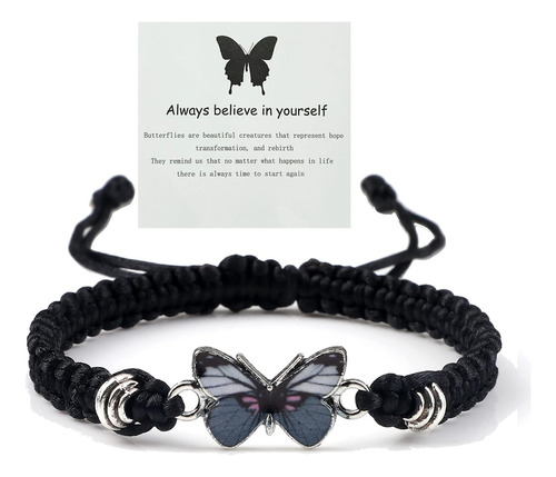 Siempre Cree En Ti Mismo Pulsera De Mariposa,pulseras Tejida