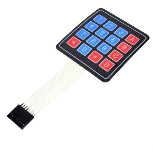 Teclado Matricial Membrana 4x4 Arduino Pic Autoadhesivo  Sgk