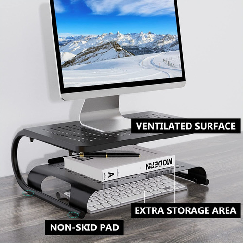Soporte De 2 Niveles Para Elevar El Monitor