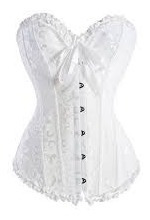 Corset Corazón Color Blanco Talla Xl