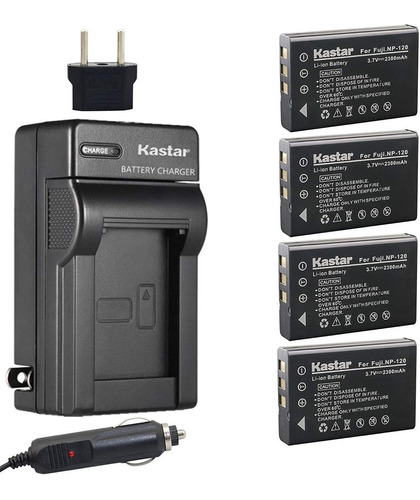 Bateria + Cargador Kastar 4x Para Fujifilm Np-120 Finepix 6