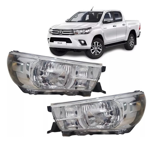 Juego Optica Toyota Hilux Cd 2017 2018 2019 Original Tyc