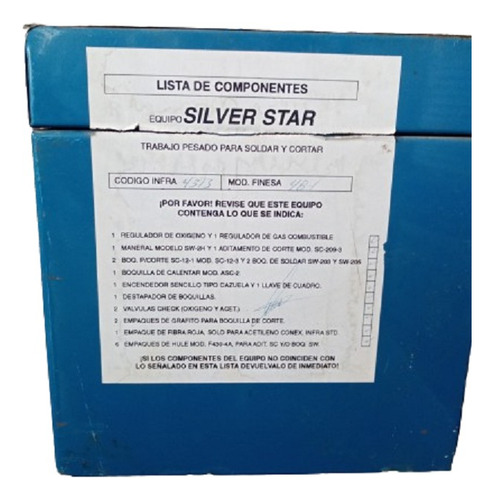 Oxicorte Silver Star Codigo Infra 4313