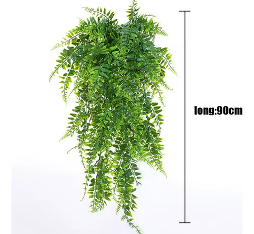 90cm Hojas Helecho Persa Artificial Decoración Enrredadera Verde