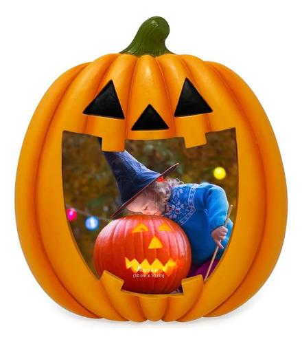 Portarretratos Isaac Jacobs 4x4 De Calabaza De Halloween