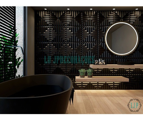 Imagem 10 de 10 de Kit 5m² Revestimento Autocolante Painel Ilove3d Luxo 50x50cm