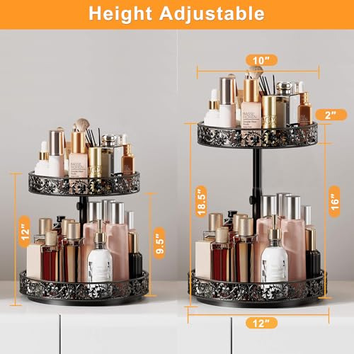Organizador Giratorio De Dos Niveles Lazy Susan Ajustable En