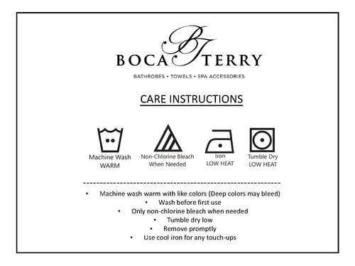 Toalla Boca Terry Para Mujer, 100% Algodón, Spa, Color Blanc