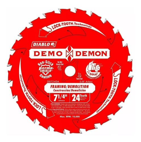 Diablo D0724DA Disco Rojo 17.78 mm