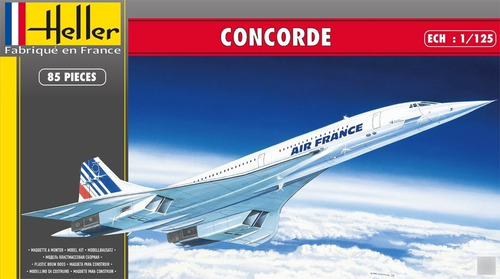 Concorde Air France 1:125 Heller 80445 Kit De Montar