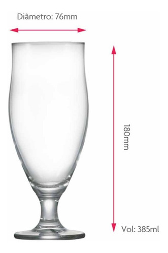 Imagem 5 de 5 de Jogo De Taças Ritzenhoff Cristal Paris M 385ml 6 Pcs