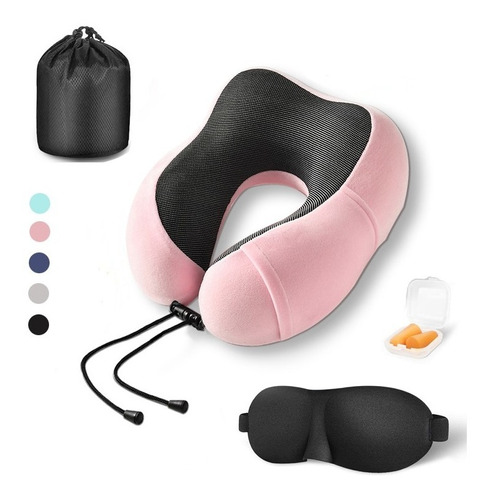 Almohada De Viaje 100% Espuma Viscoelástica Cuello