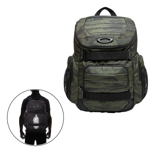 Mochila Oakley 30l Enduro 3.0 Big Brush Tiger Camo Green Par