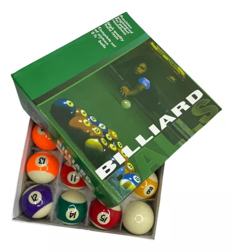 Bolas Nacionais 50mm Numeradas De Mesa Sinuca Bilhar Snooker