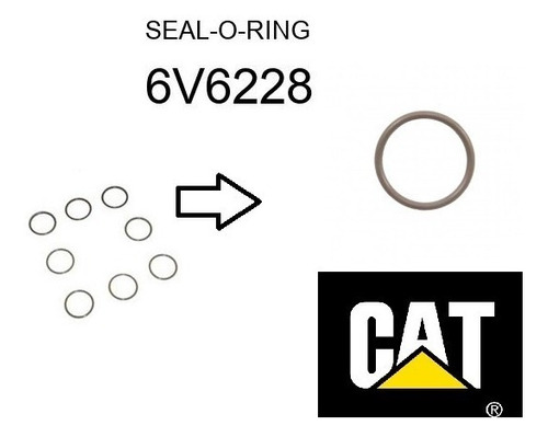 Sello O-ring 6v6228 De Inyector Grande Kodiak Cat 3116 Orig