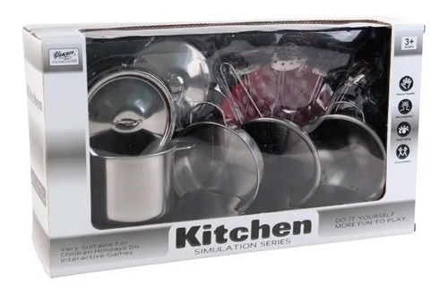 Set Real De Cocina 11 Piezas Juego Cocina Minikitchen Color