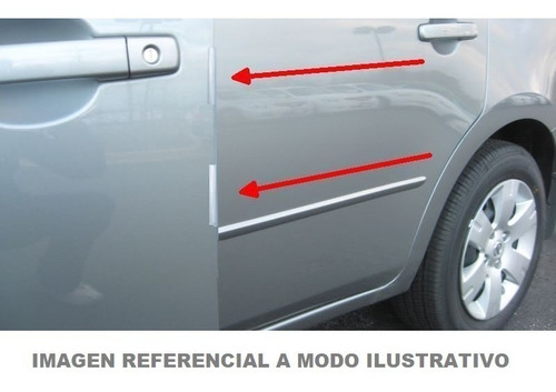 Imagen 7 de 9 de Protector Salva Puerta Moldura Adhesiva Auto X4 Transparente