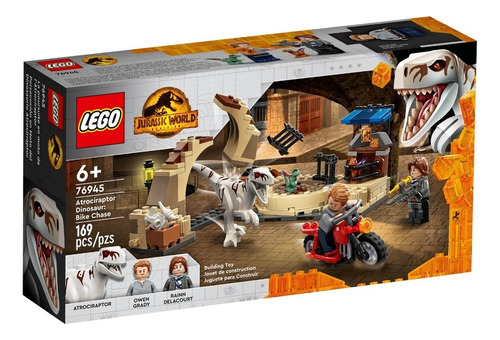 Lego Jurassic World Persecucion En Moto Dino Atrociraptor Cantidad de piezas 169