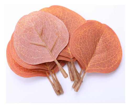 50pcs Hojas De Eucalitto Artificial Follaje Para Café