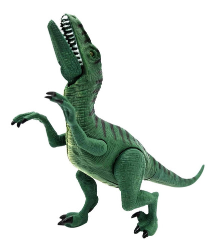 Dinosaurio Velociraptor Mighty Megasaur Luz Y Sonido Verde