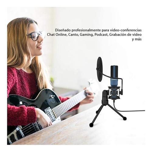 Micrófono Yanmai SF-777 condensador cardioide negro