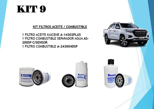 Kit Filtros Aceite / Combustible Kaicene