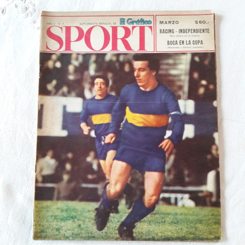 Suplemento El Grafico Sport Nº 7 Marzo 1965 Menendez Boca