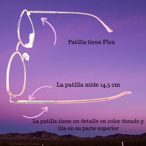 Armazones De Lentes Anteojos Lectura Aper 2168 Metal Alilado Medio Indefinido Para El Frente Del Marco Y Alilado Nacarado Para El Contorno Del Marco