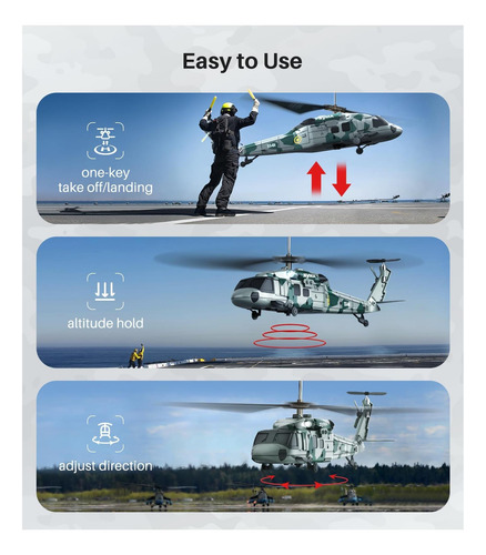 Helicóptero Militar Syma Rc S54h Para Niños Hold De Altitud