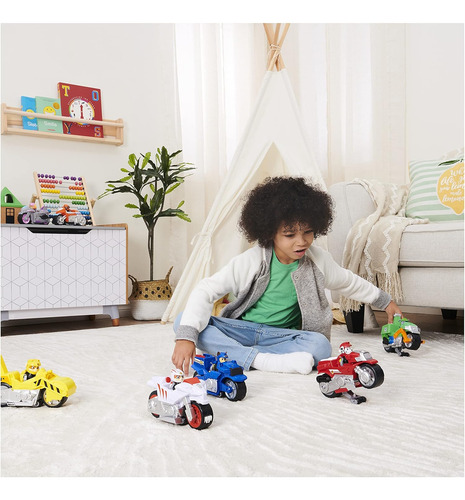 Motocicleta Paw Patrol Com Retrocesso, Moto Pups Skye