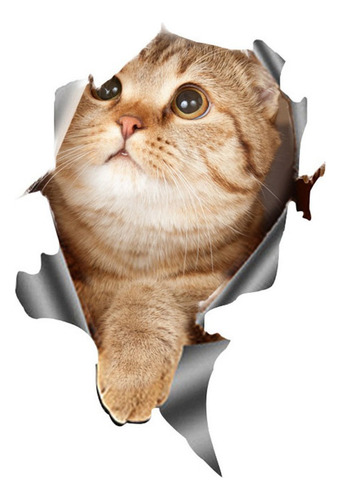 4pcs 3d Gato Coche Pegatinas De Dibujos Animados Ventana Peg