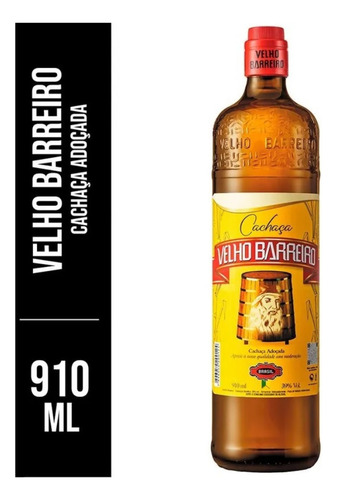 Cachaca Velho Barreiro X 910cc X 3 Unidades