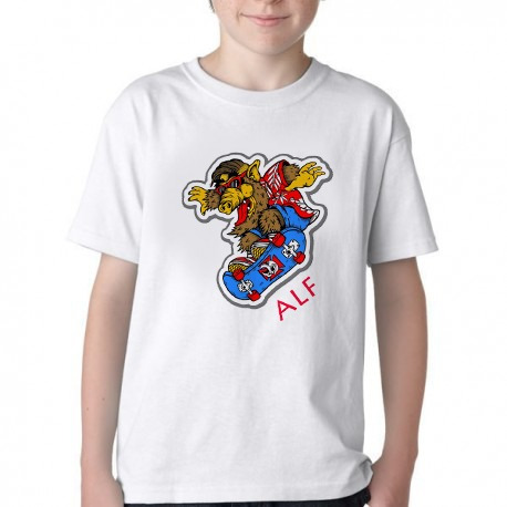 Camiseta Blusa Infantil Alf Et Teimoso Skate Seriado Tamanho