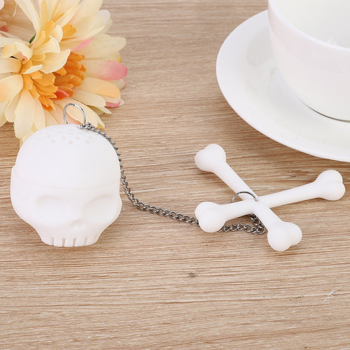 Hoja De Té De Silicona Con Forma De Calavera De Simulación B