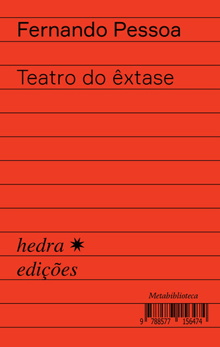 Teatro do êxtase, de Pessoa, Fernando. Série Metabiblioteca EdLab Press Editora Eirele, capa mole em português, 2020