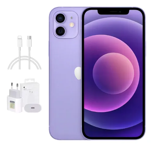 Apple iPhone 12 (128 Gb) Lilás Novo + Acessórios